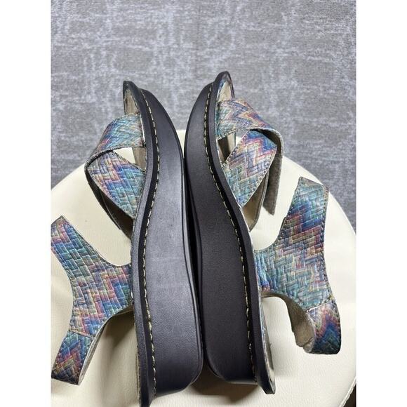 Alegria Lite Lula Woven Wonder Sling back Womens Colorful Sandals Sz 39 - Picture 6 of 7